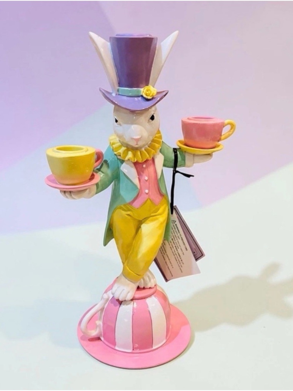 Tophat & Tail NWT Easter Bunny Whimsical candle holder Madhatter - Picture 2 of 4